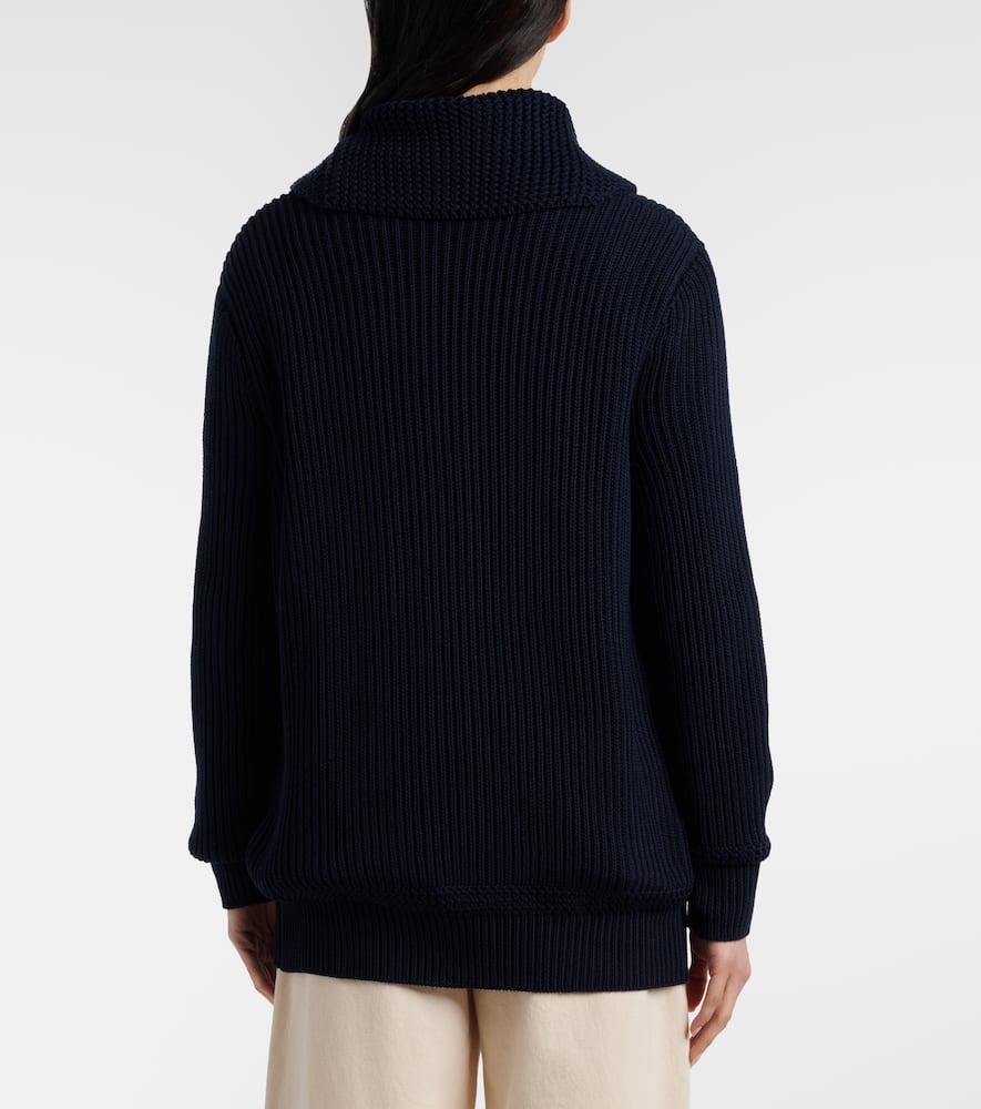 Cotton and silk cardigan