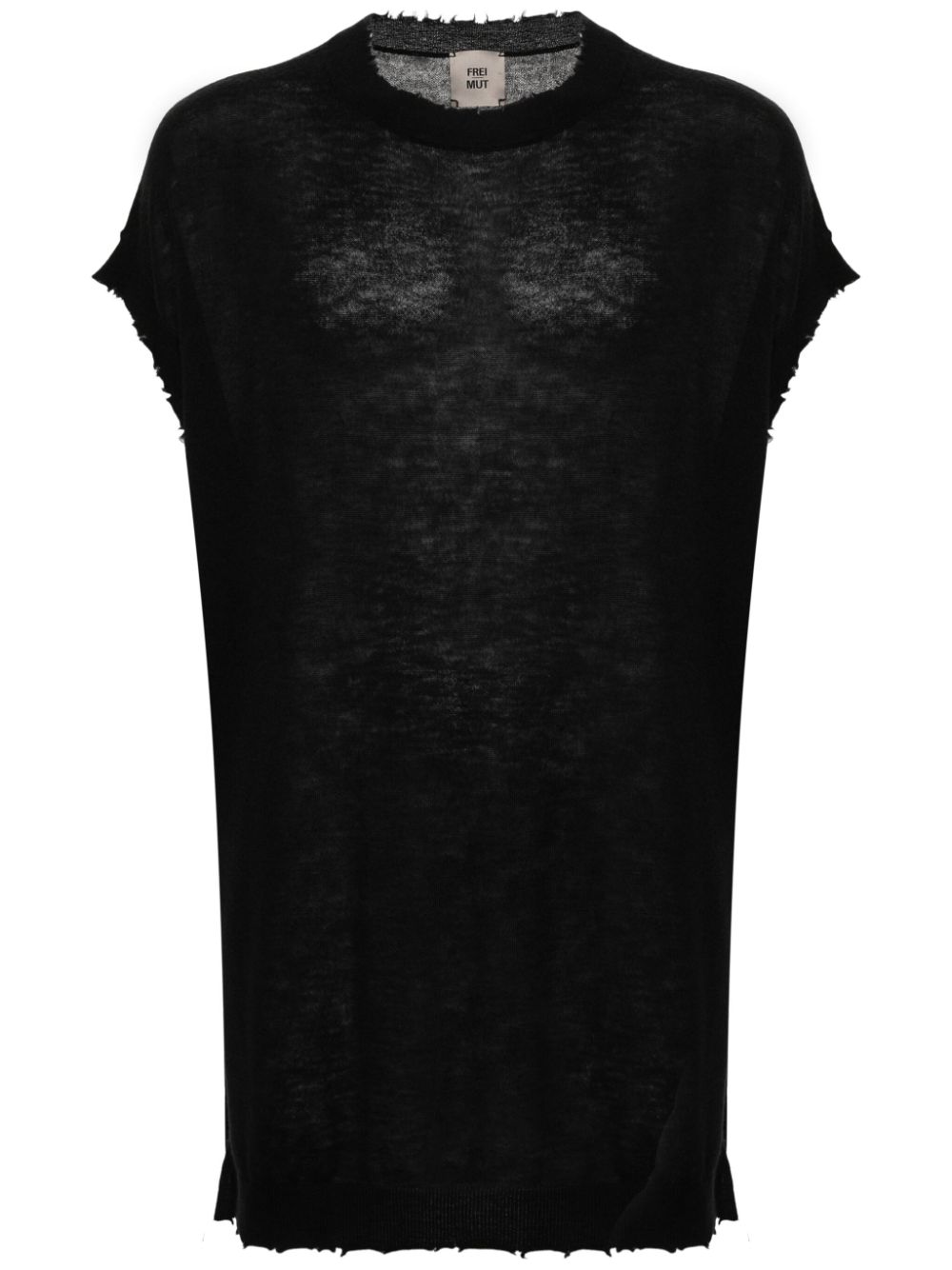 Kyaring distressed cashmere T-shirt - Black