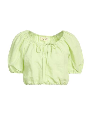 Woman Top Lime green Size M Organic Linen