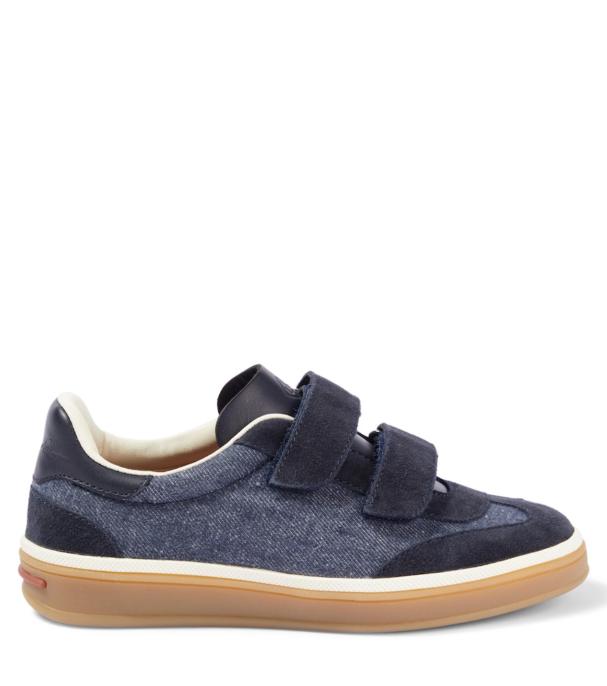 Loro Piana Kids Open Walk denim loafers