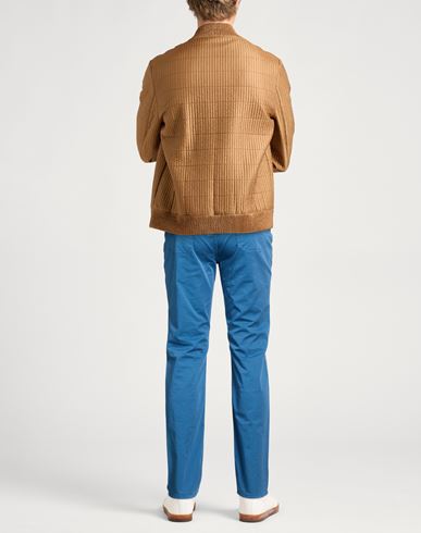Man Pants Slate blue Size 35 Cotton, Elastane