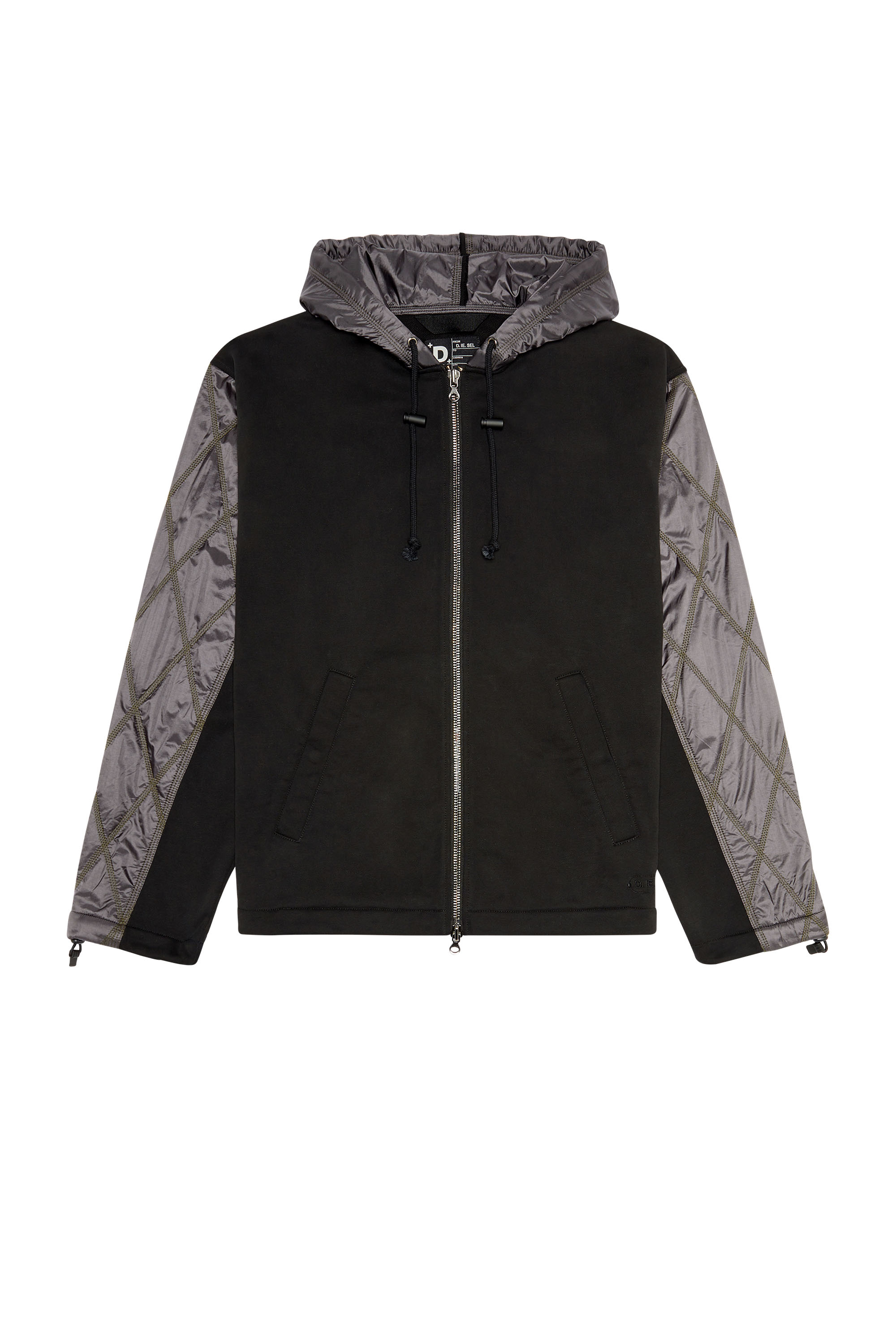 J-Rombe zipped hooded jacket - Black