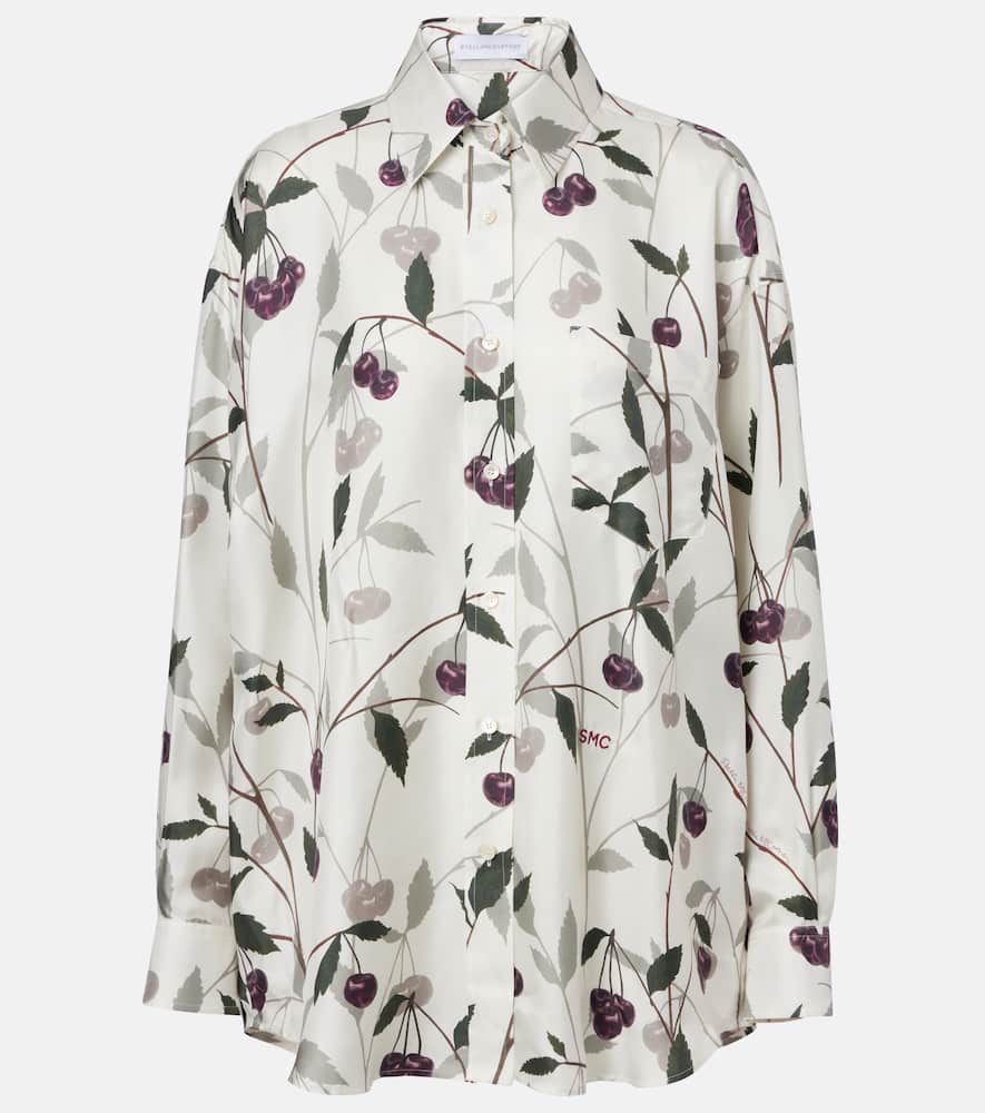 Printed silk twill shirt