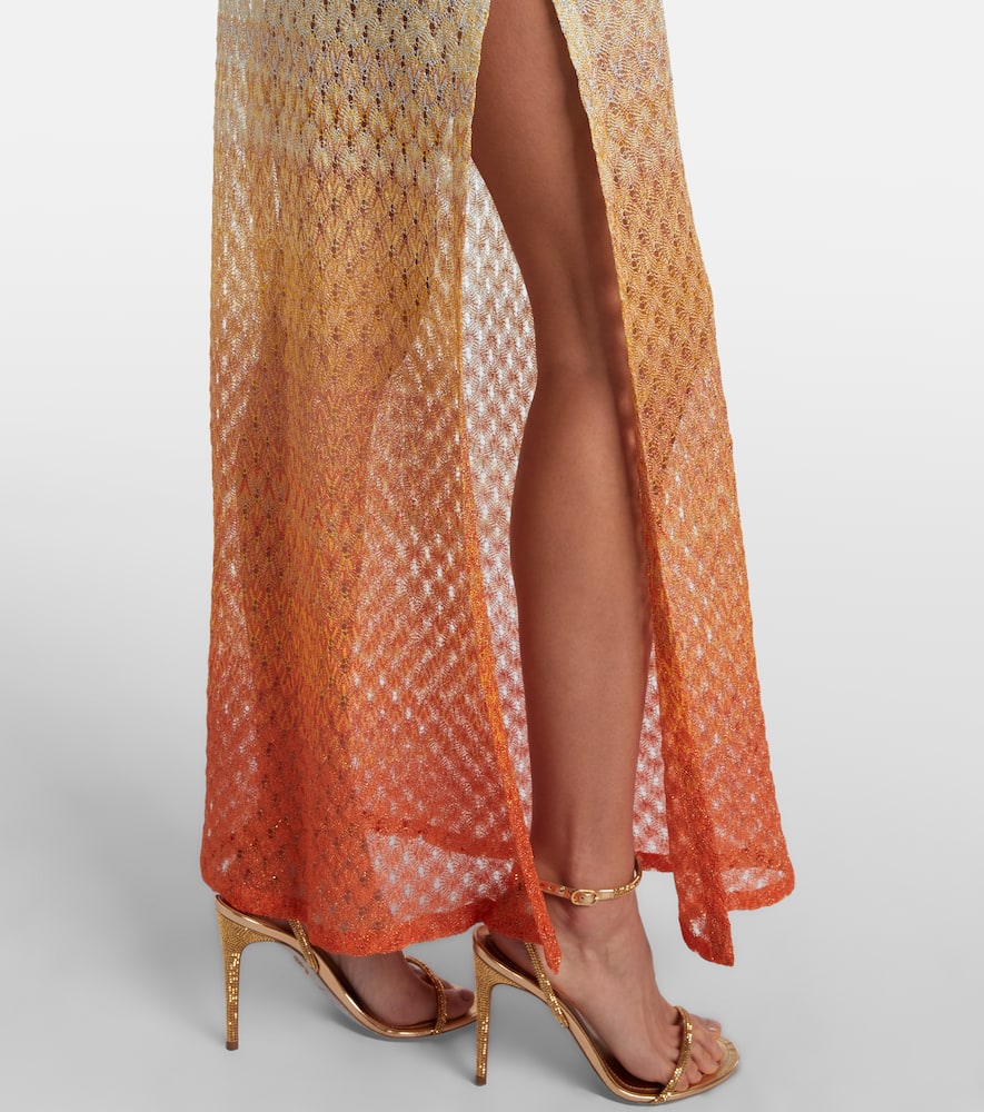 Wave lamé beach cover-up