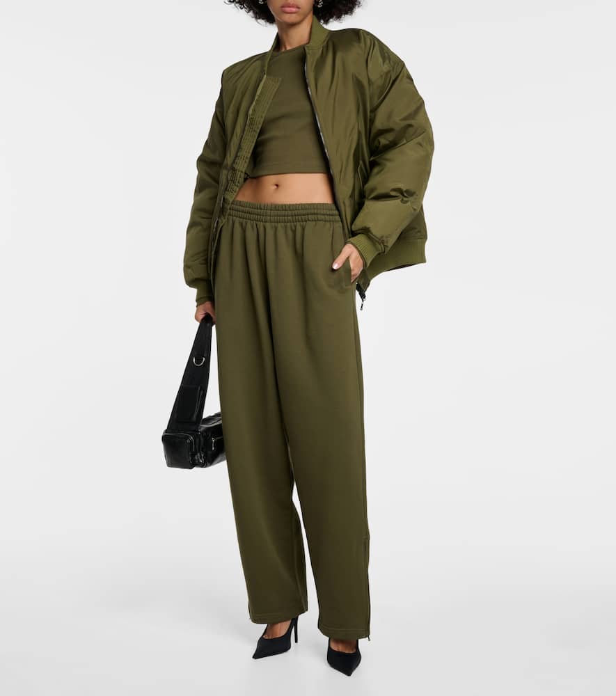 Reversible down bomber jacket