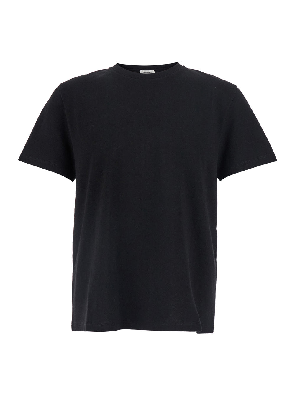 Cotton Round Neck T-Shirt — Black