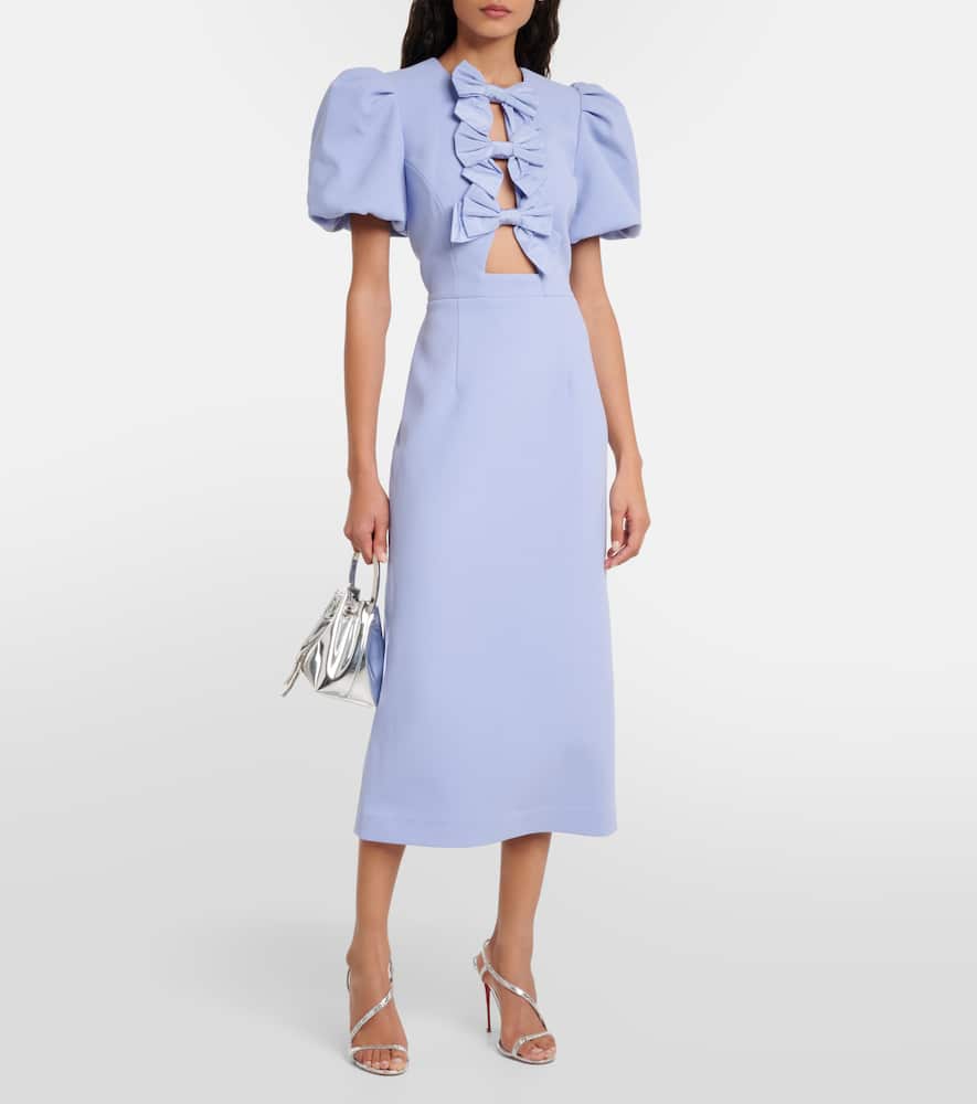 Bridal Annabelle bow-detail midi dress