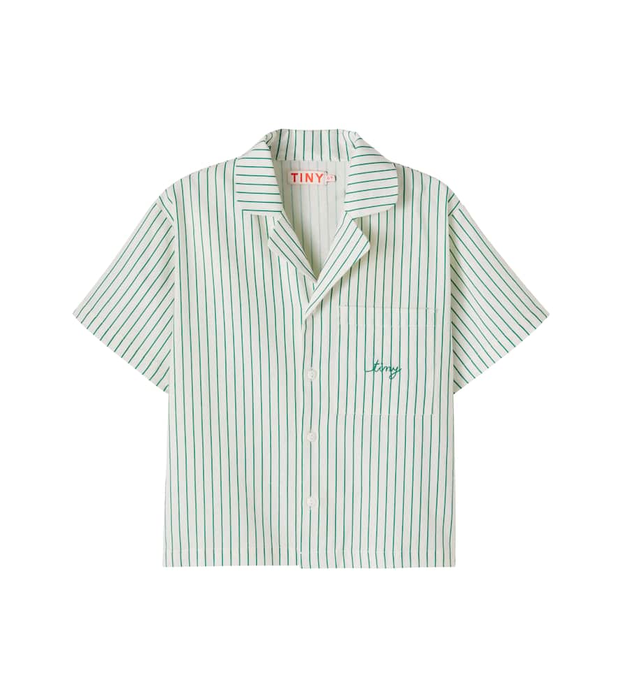 Striped linen and cotton shirt