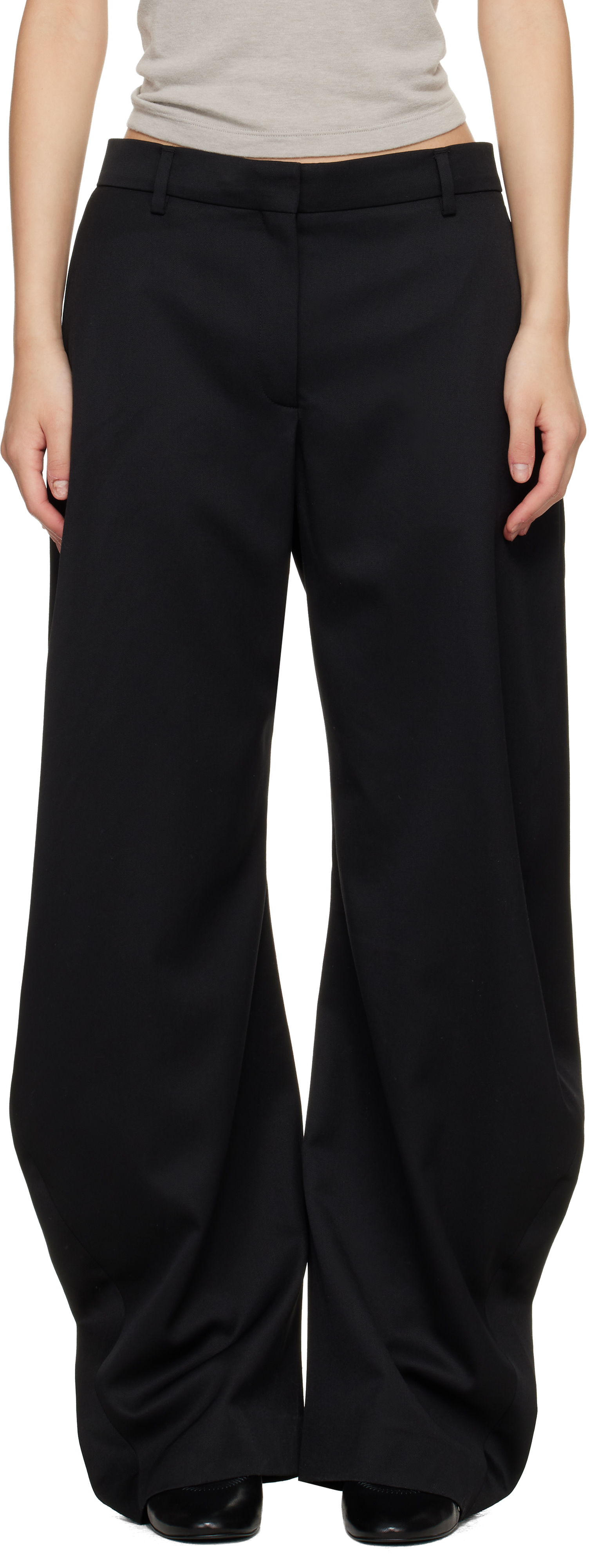 Black Wool Trousers