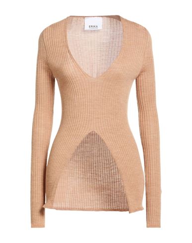 Woman Sweater Camel Size M Virgin Wool