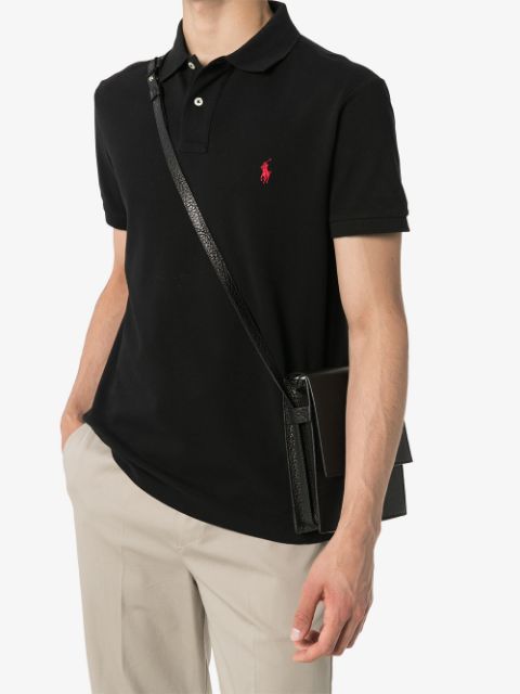 Embroidered-logo polo shirt