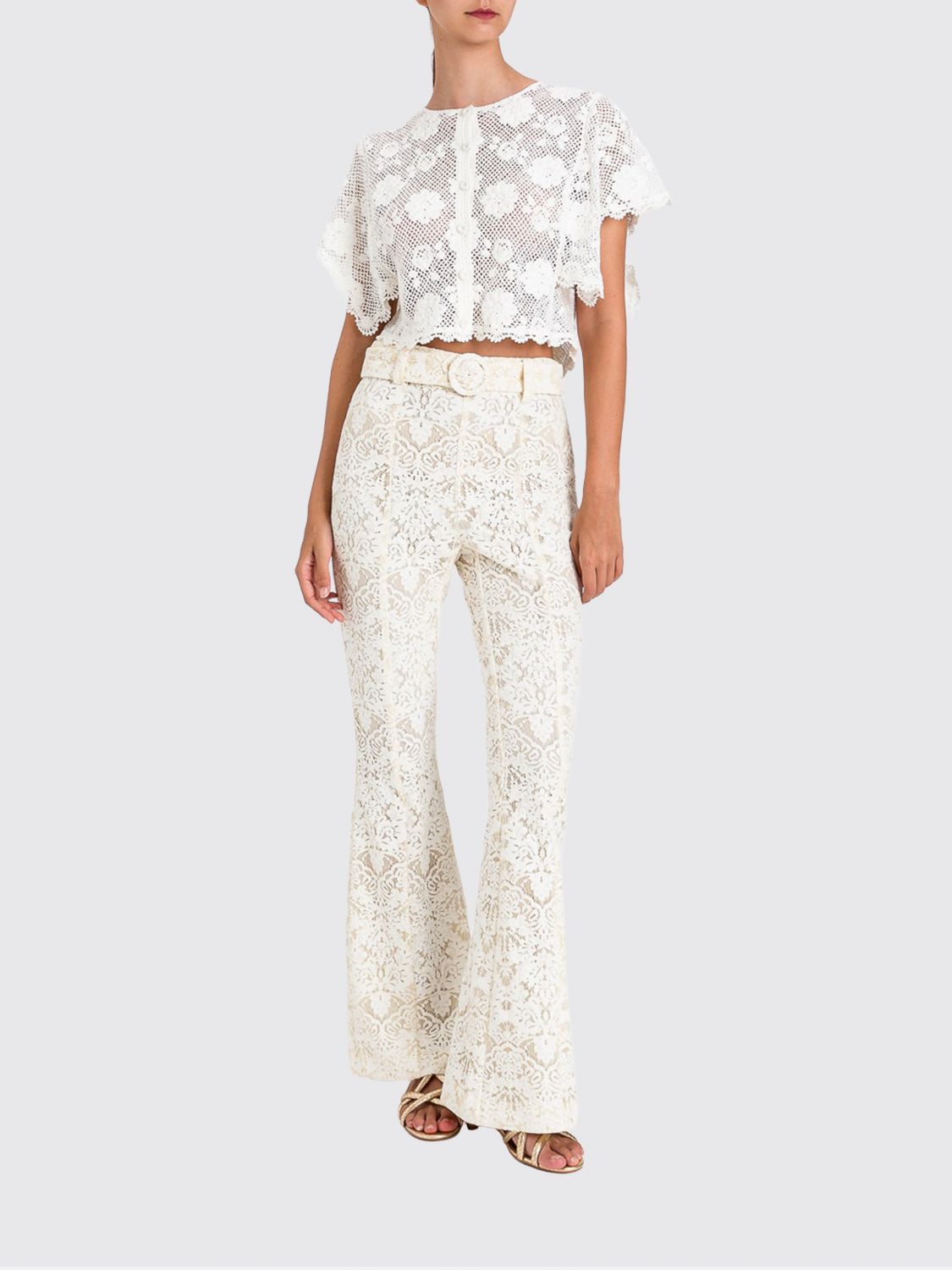 Pants Woman color Pearl