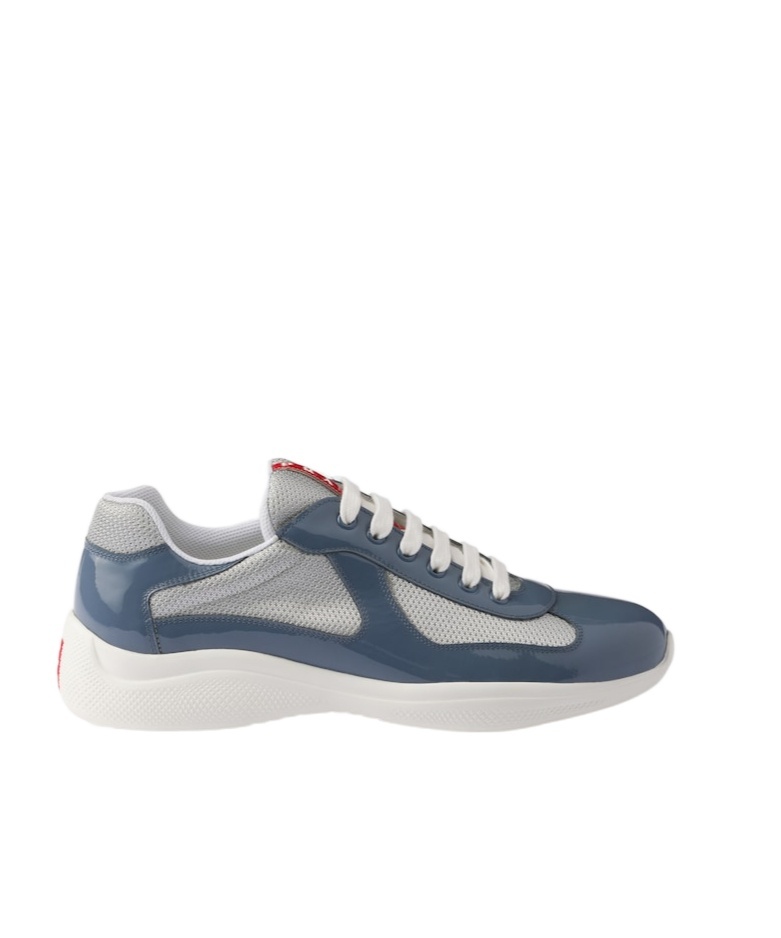Patent leather and technical fabric Prada America's Cup sneakers