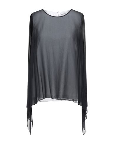 Woman Top Black Size 6 Polyester, Cotton, Elastane