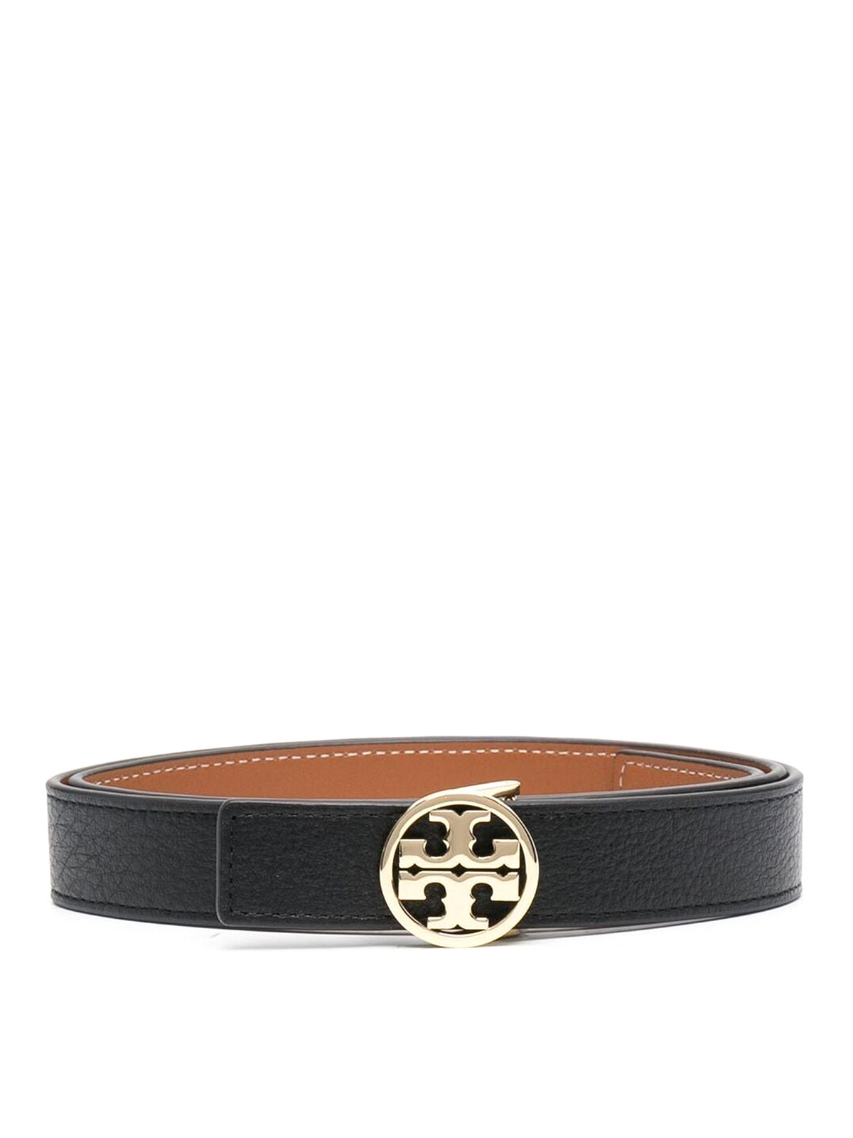 Logo-plaque buckle belt