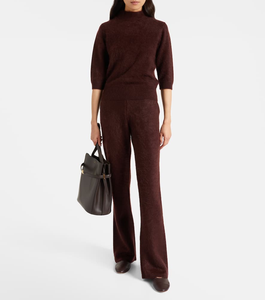 Fluffy Statement wool and cashmere-blend flared pants