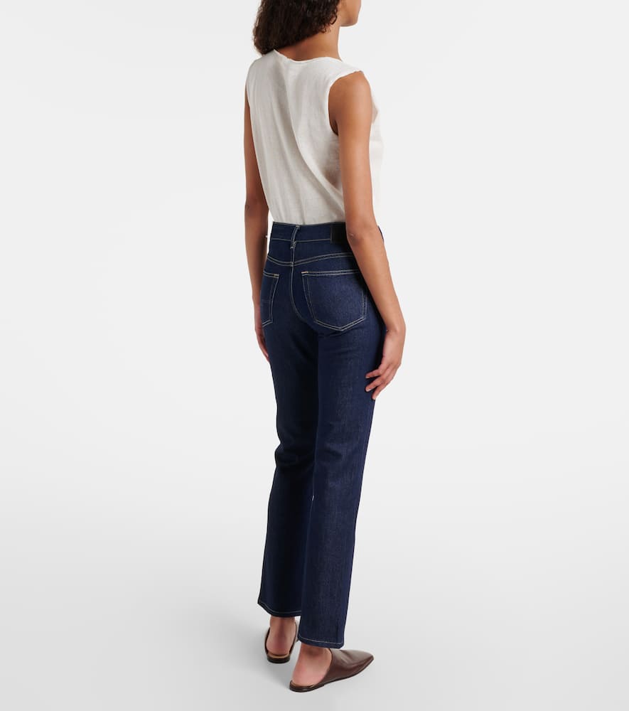 Cologne mid-rise straight jeans