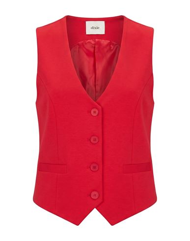 Woman Tailored Vest Red Size S Polyester, Viscose, Elastane