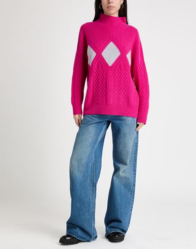 Woman Turtleneck Fuchsia Size S Cashmere