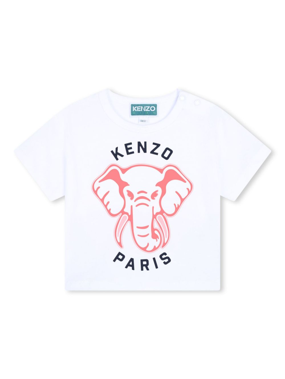 Elephant-print organic cotton T-shirt - White