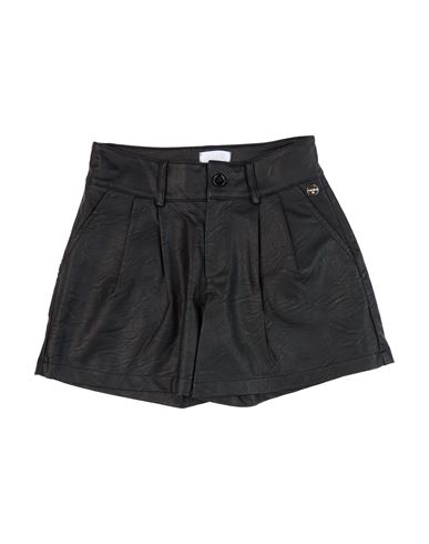 Gaudì Kid Girl Shorts & Bermuda Shorts Black Size 10 Polyurethane, Polyester