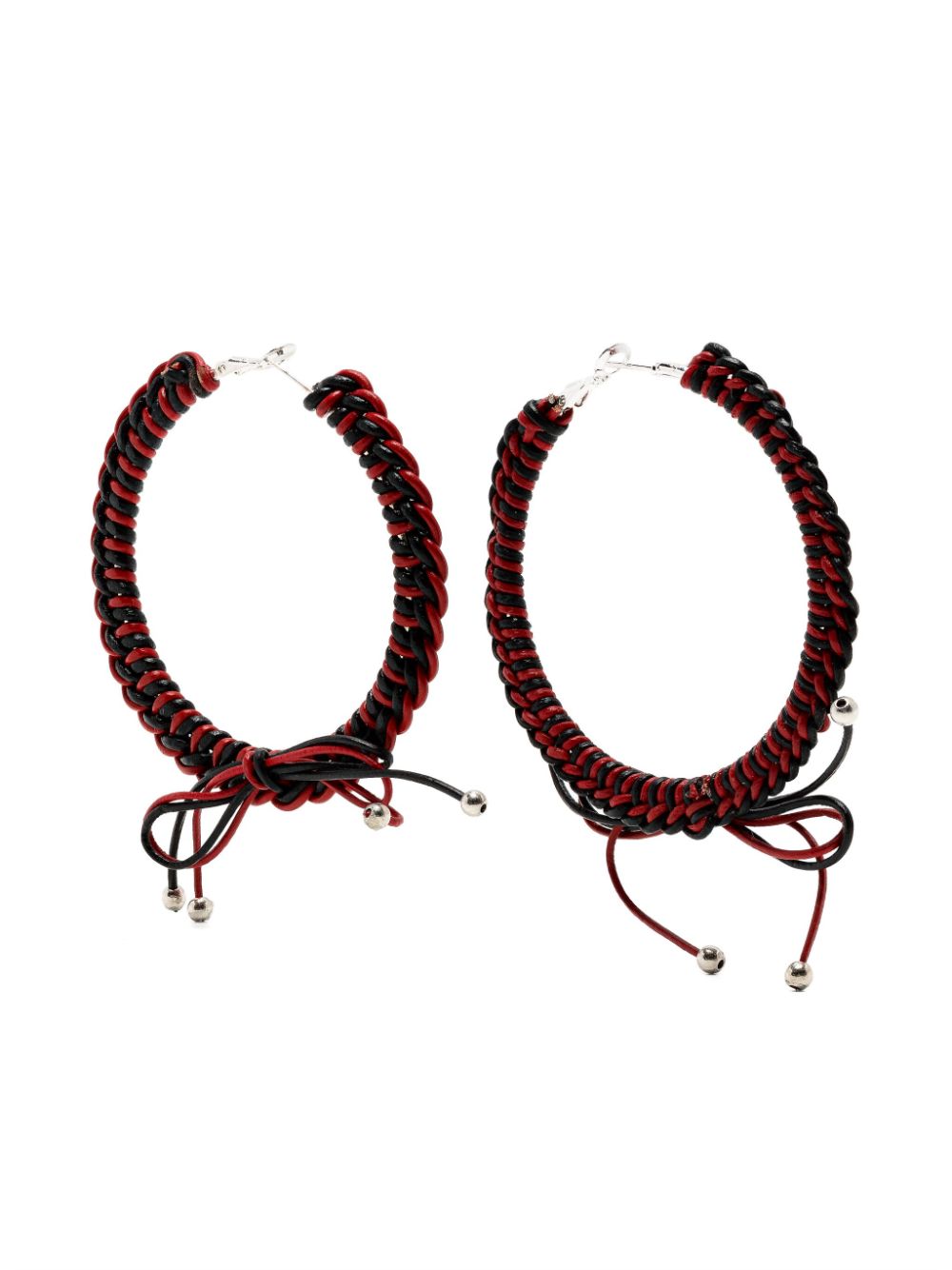 Braided earrings - Red