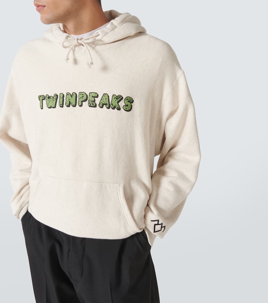 Printed cotton hoodie