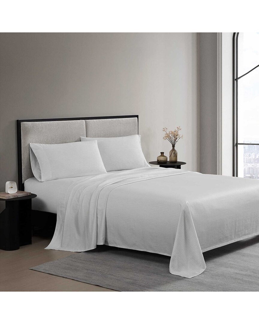 Etched Stripe Cotton Sateen Sheet Set