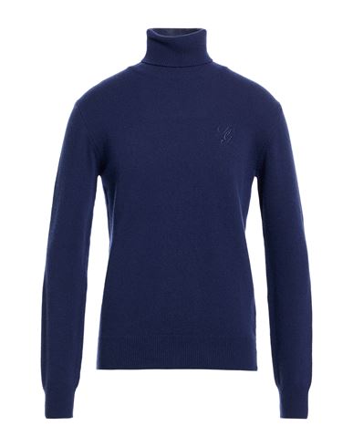 Man Turtleneck Blue Size 36 Virgin Wool, Cashmere