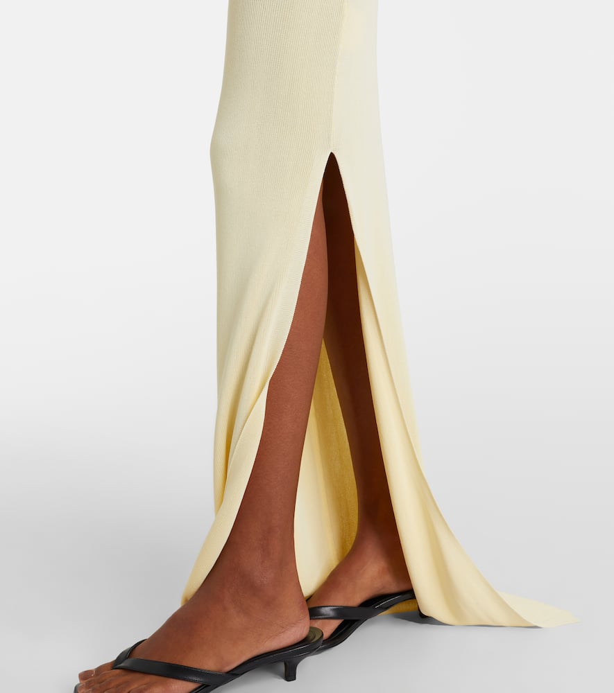 Draped jersey gown
