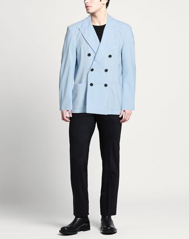 Man Blazer Sky blue Size 38 Virgin Wool, Polyester, Elastane