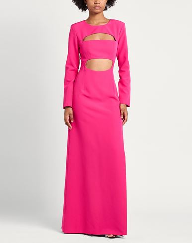 Woman Maxi dress Fuchsia Size 6 Polyester, Elastane