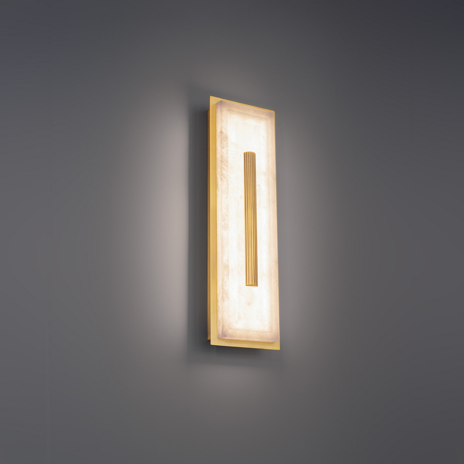 Aged Brass LED Wall Sconce from the Clarice Collection