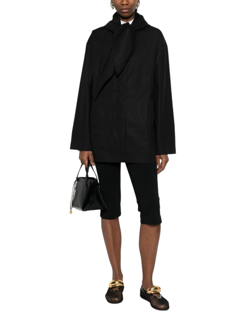 Cotton Scarfed Blouson Jacket