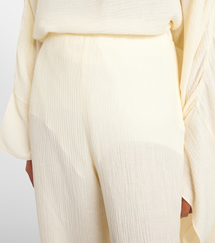 Zoagli cotton and silk-blend straight pants
