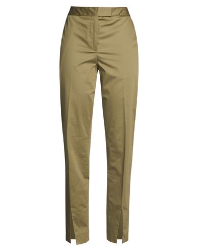 Officine Générale Woman Pants Military green Size 8 Cotton, Elastane
