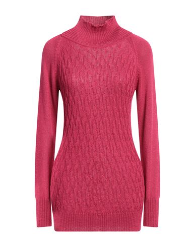 Woman Turtleneck Fuchsia Size M Viscose, Polyester, Polyamide