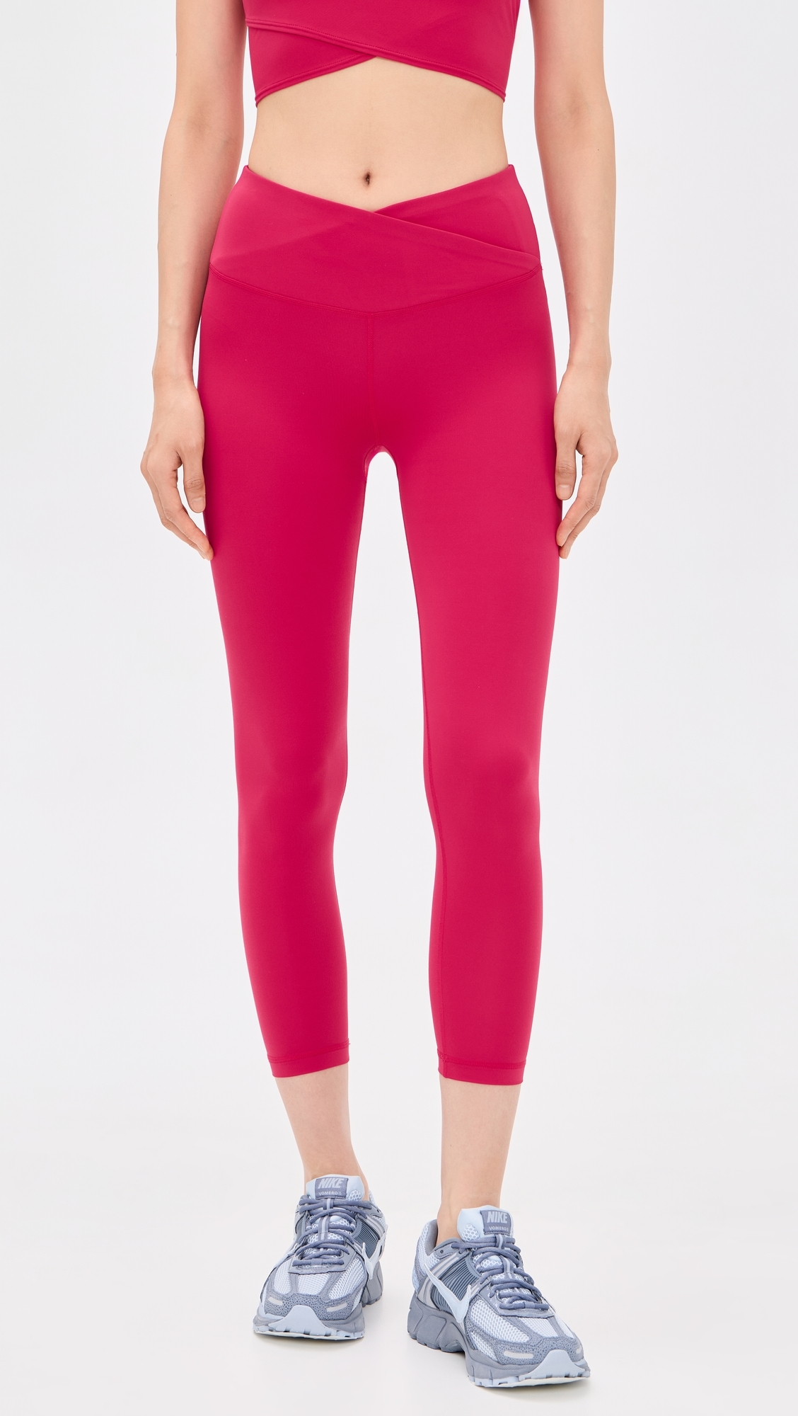 All Day 8 Wrap Waist Leggings Crimson Red