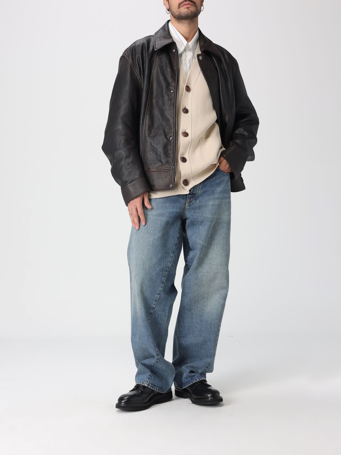 Cardigan Men color Beige
