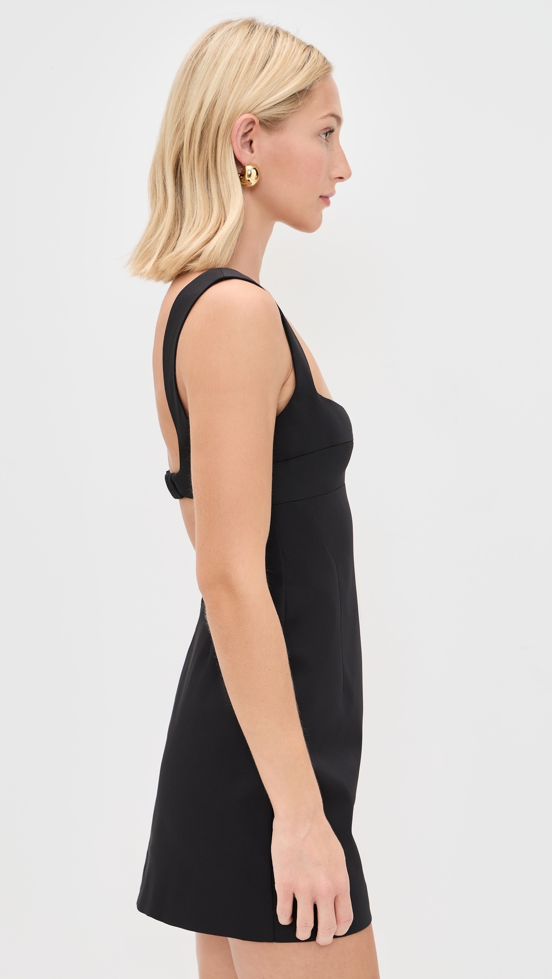 Alizee Structured Mini Dress Black