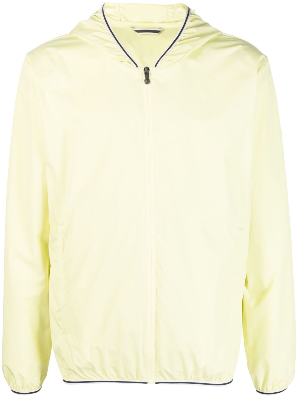 Stripe-trim hooded jacket - Yellow