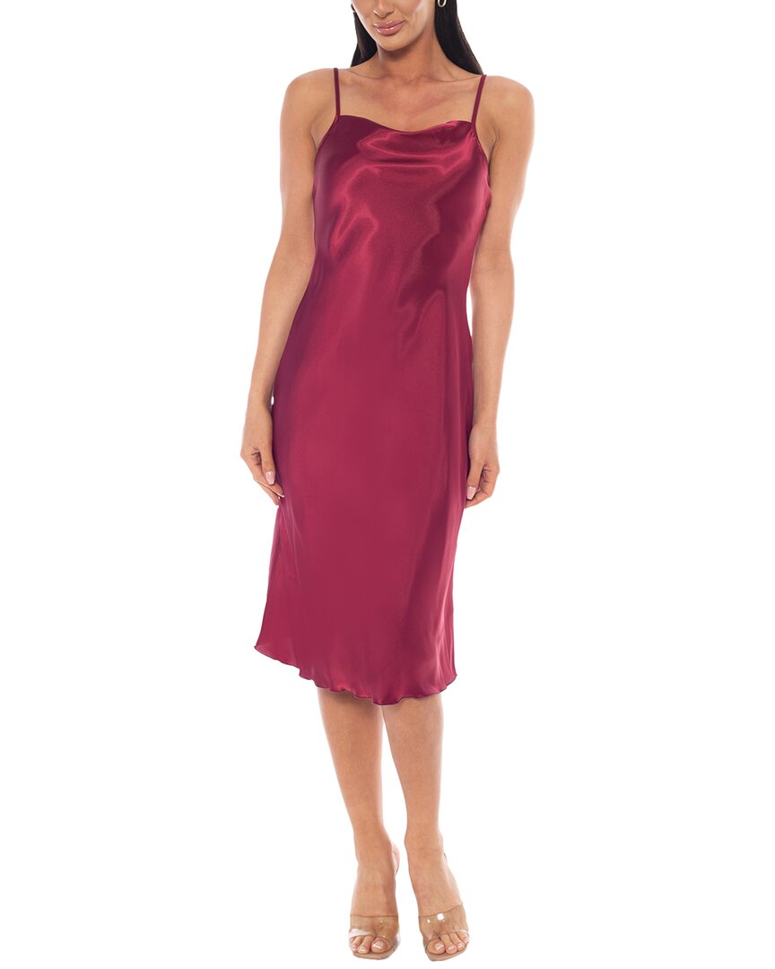 Scoop Neck Satin Midi Dress