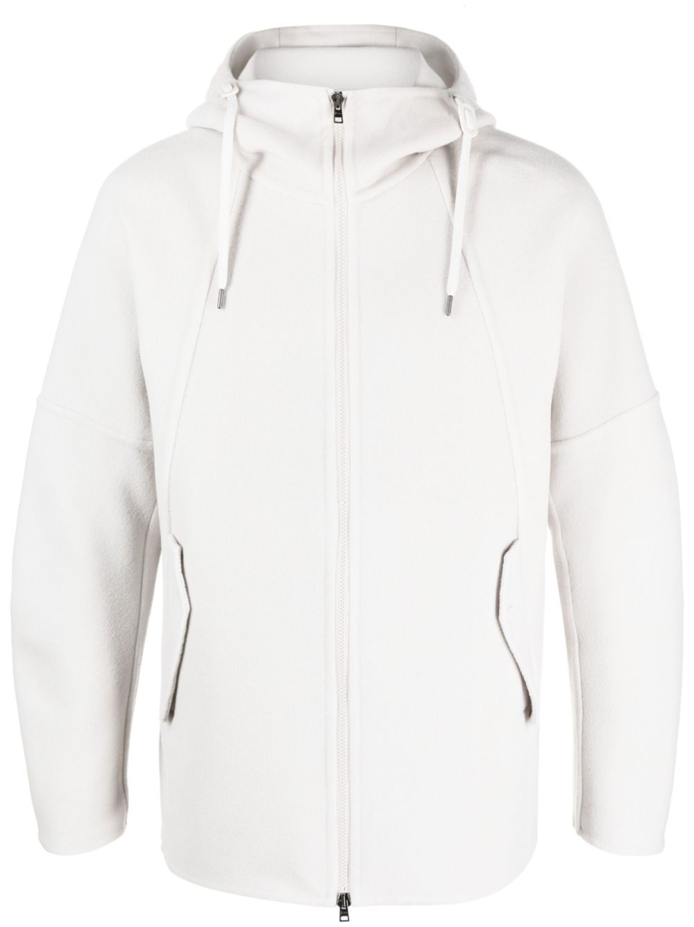 Logo-plaque zip-up hoodie - Blue