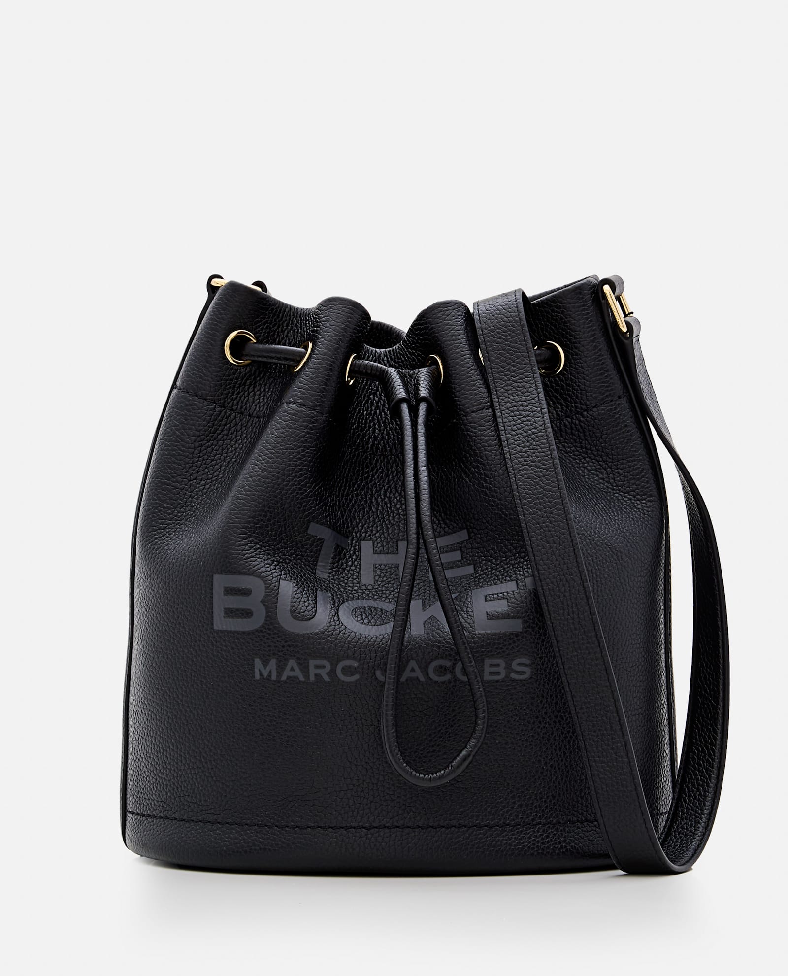 The Leather Shoulder bucket bag - Black