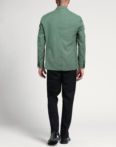 Man Blazer Green Size 36 Polyester, Viscose, Elastane