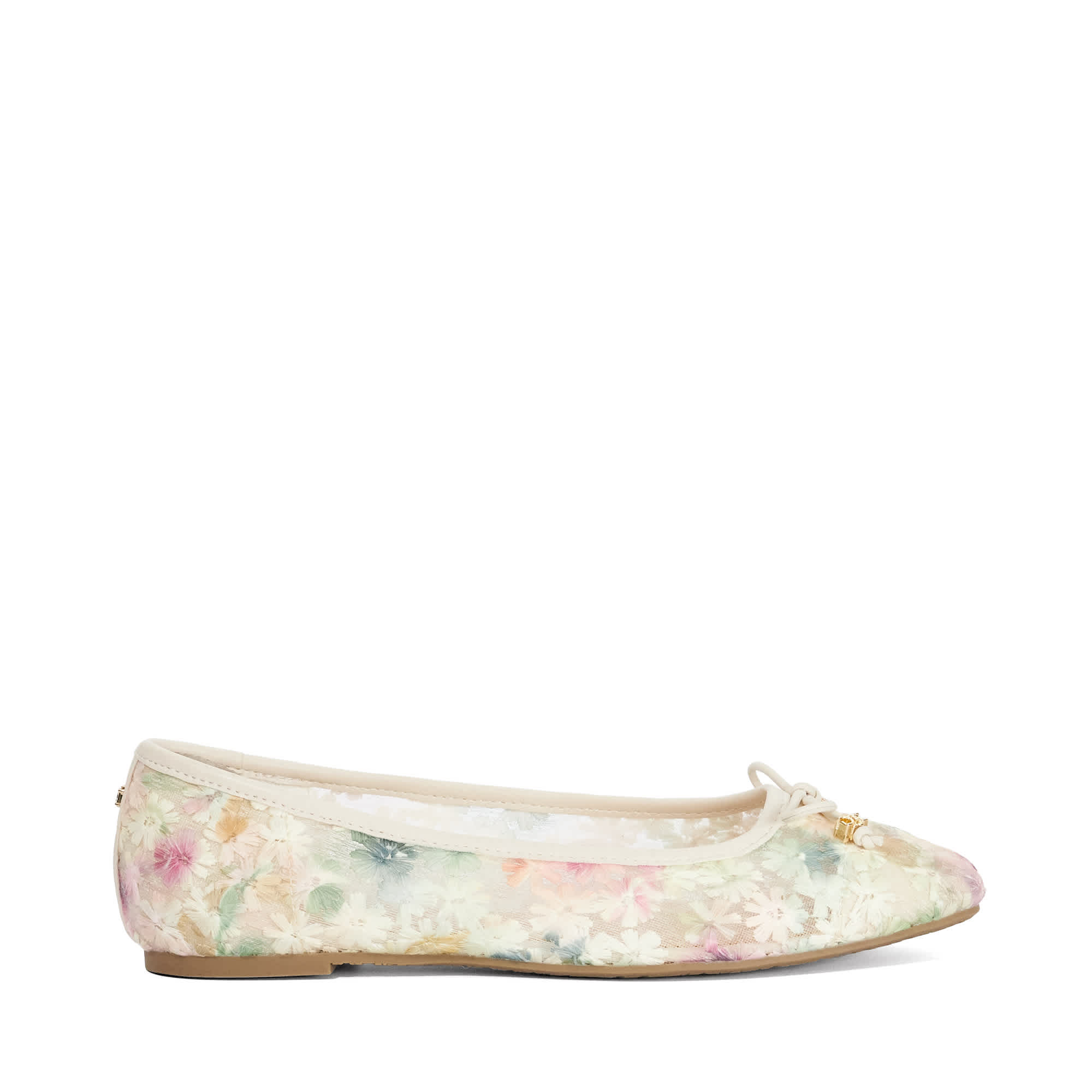 Dune London Womens Ladies Hennie - Brown Leather Ballet Flats - Multicolour