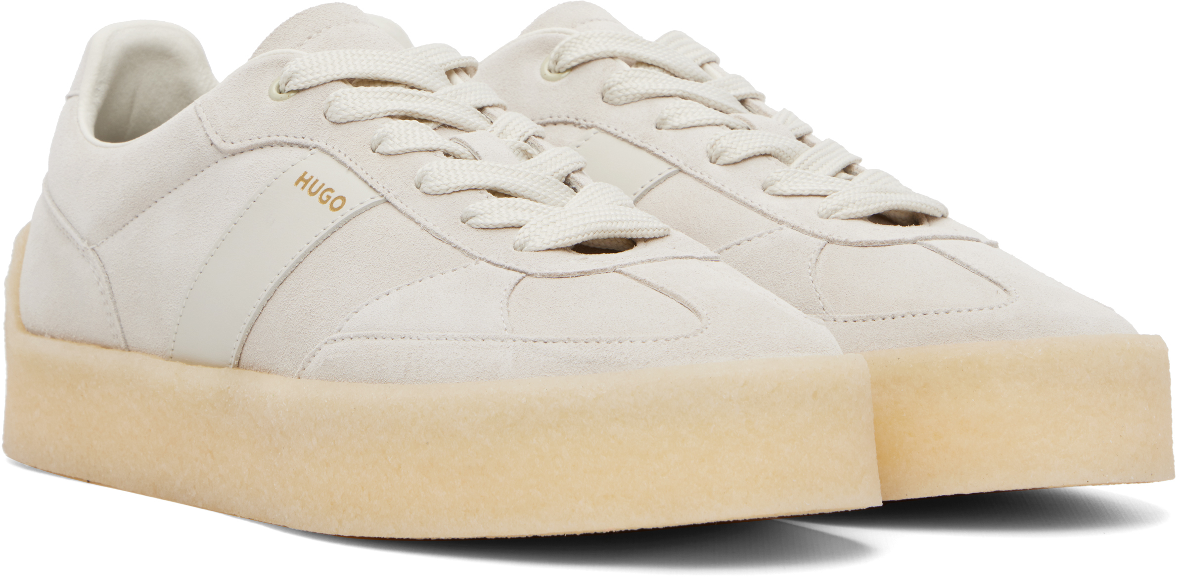 Off-White Suede Side Stripe Sneakers