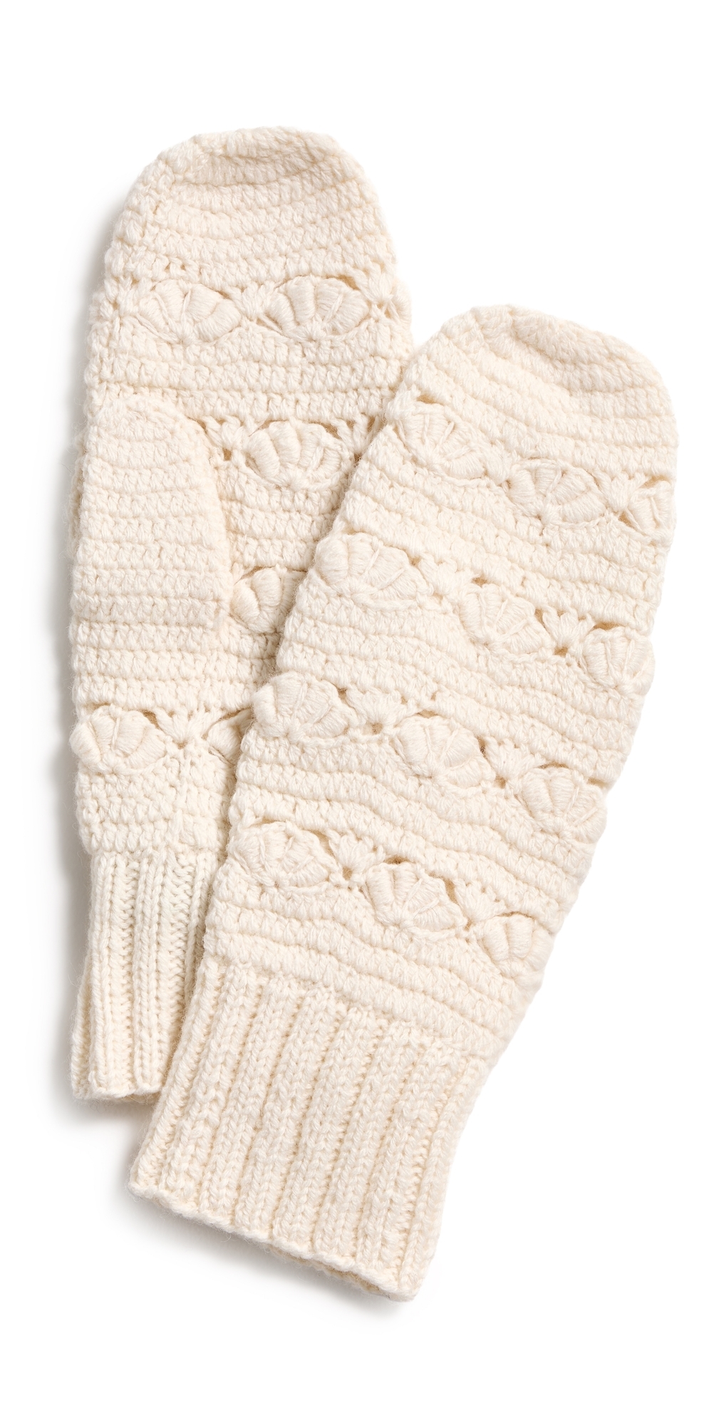 Alena Knit Mittens Cream One Size