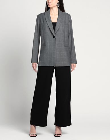 Woman Blazer Grey Size 14 Polyester, Viscose, Elastane