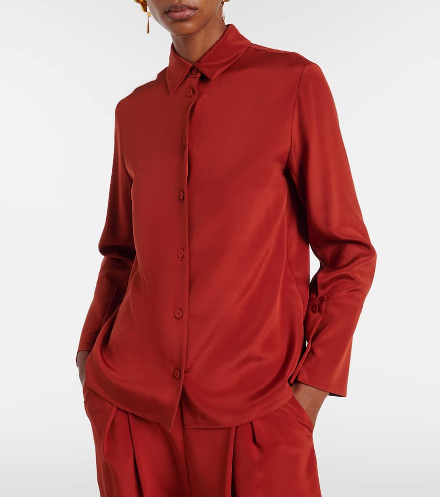 Mxpvoliera silk-blend satin shirt